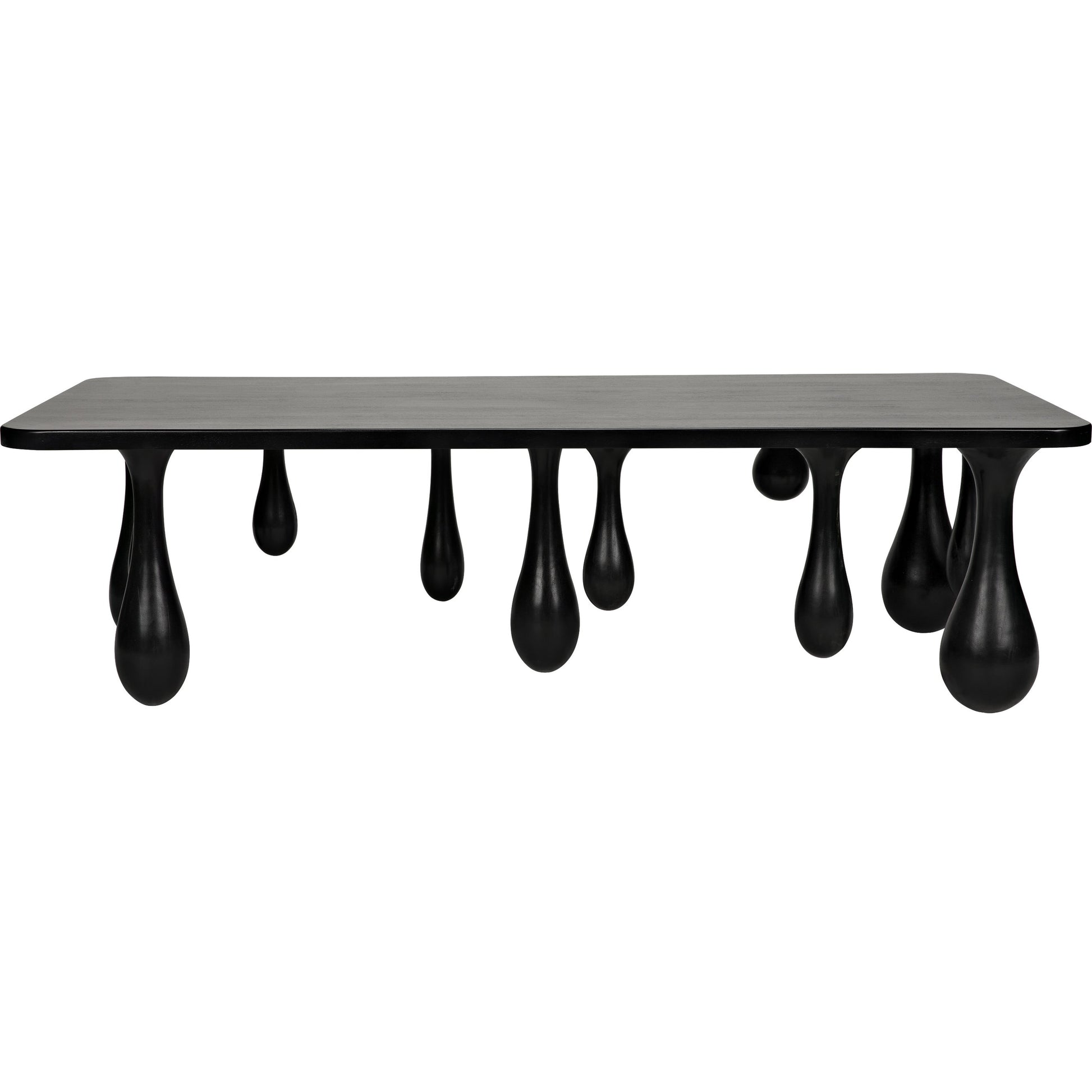 Drop Coffee Table by Noir in hand rubbed black. Made from mahogany in a modern style.