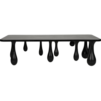 Drop Coffee Table by Noir in hand rubbed black. Made from mahogany in a modern style.