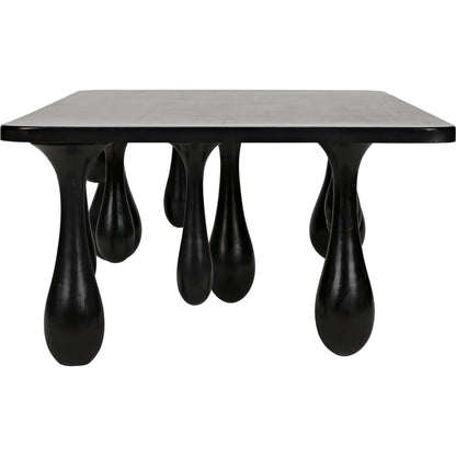 Drop Coffee Table by Noir in hand rubbed black. Made from mahogany in a modern style.