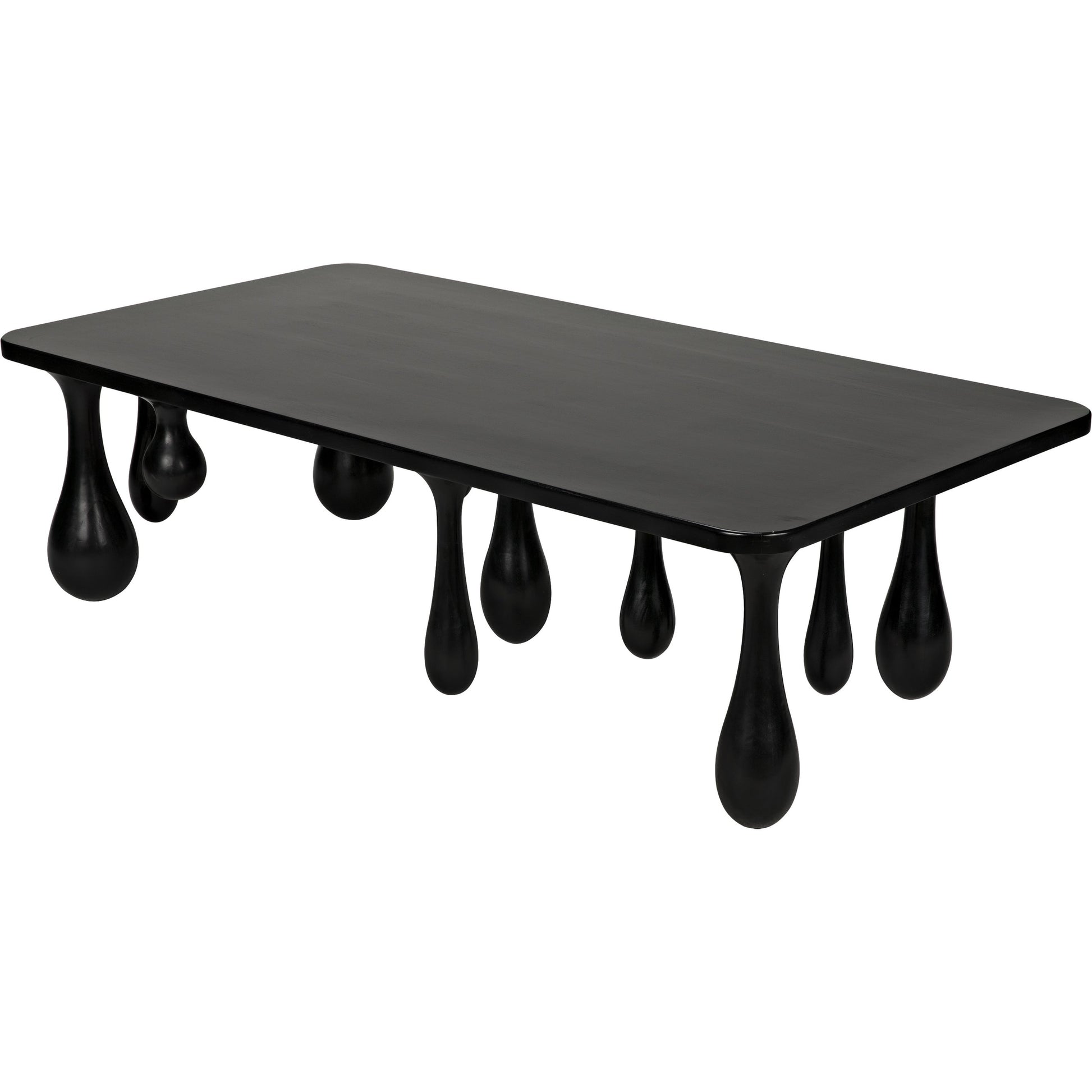Drop Coffee Table by Noir in hand rubbed black. Made from mahogany in a modern style.