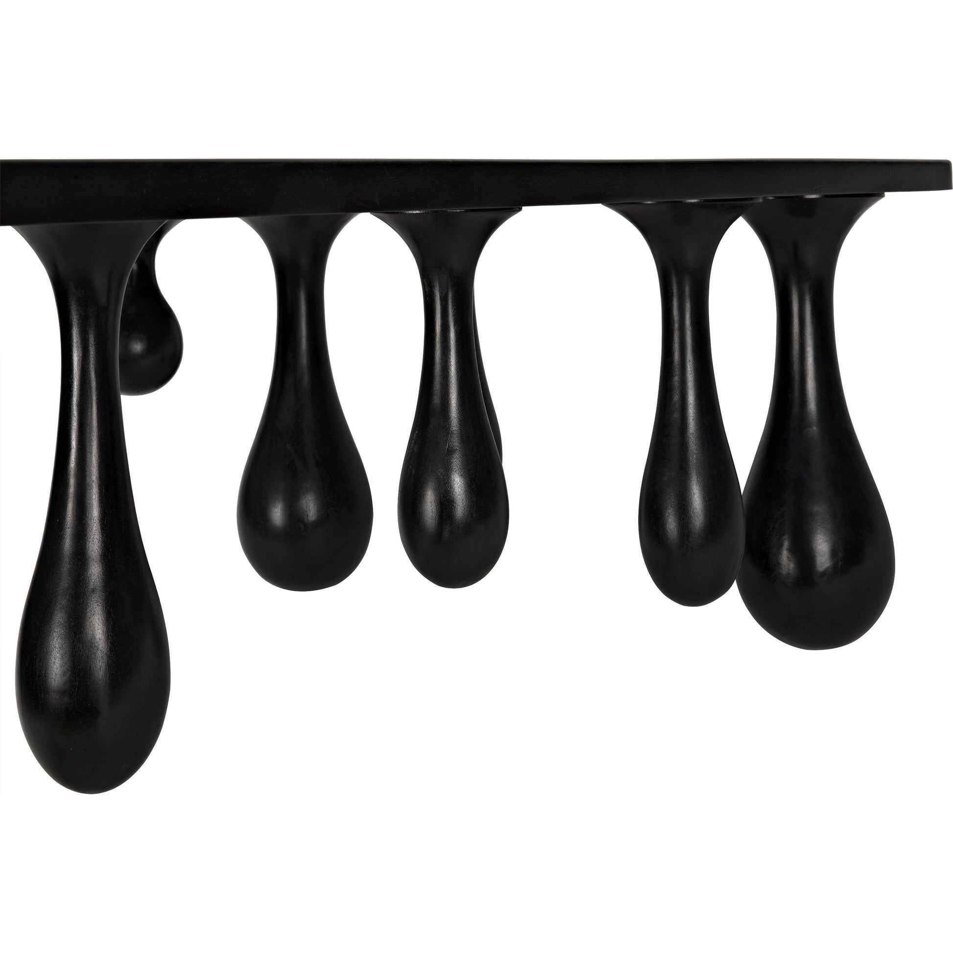 Drop Coffee Table by Noir in hand rubbed black. Made from mahogany in a modern style.