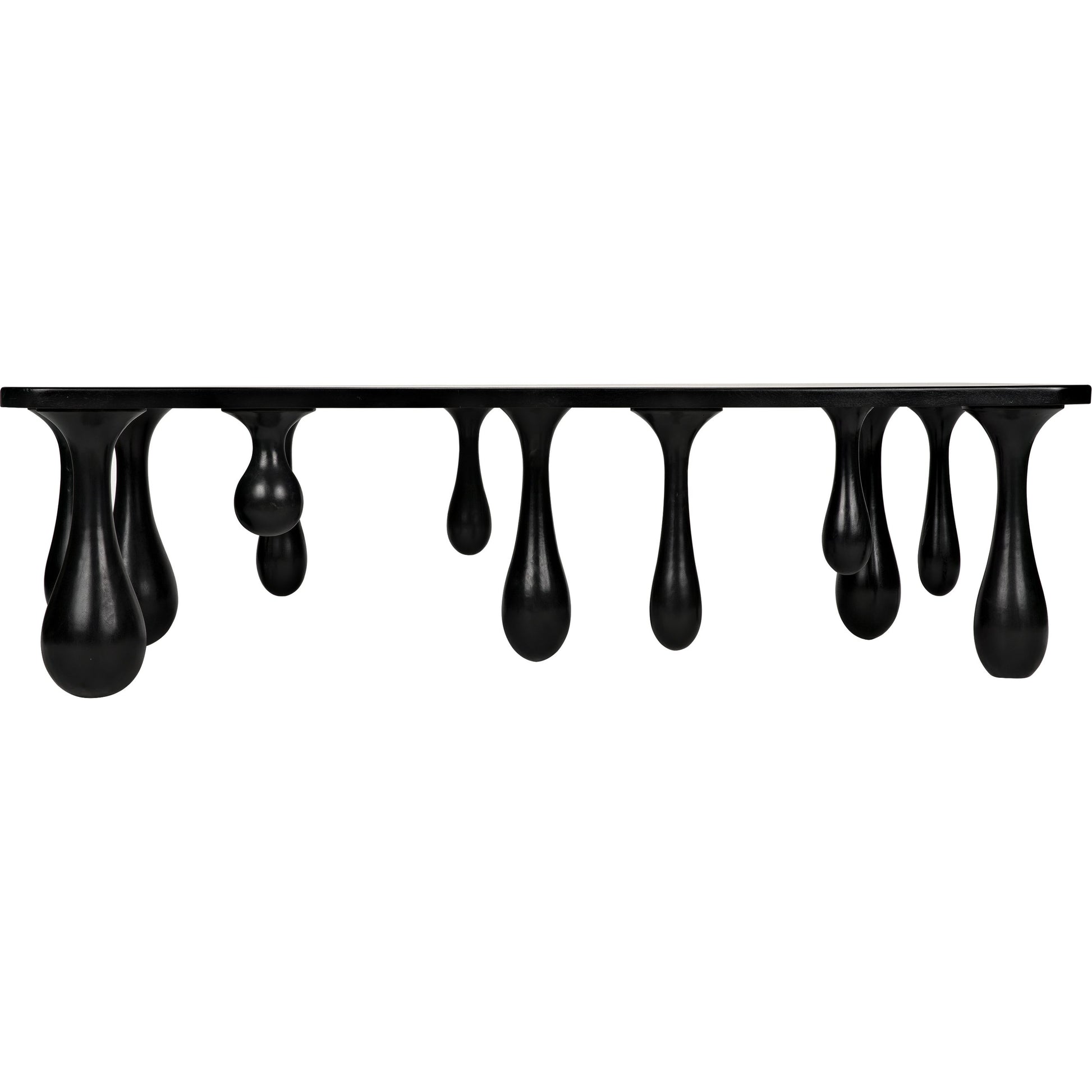 Drop Coffee Table by Noir in hand rubbed black. Made from mahogany in a modern style.