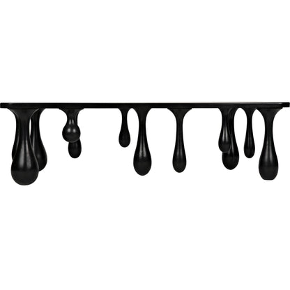 Drop Coffee Table by Noir in hand rubbed black. Made from mahogany in a modern style.