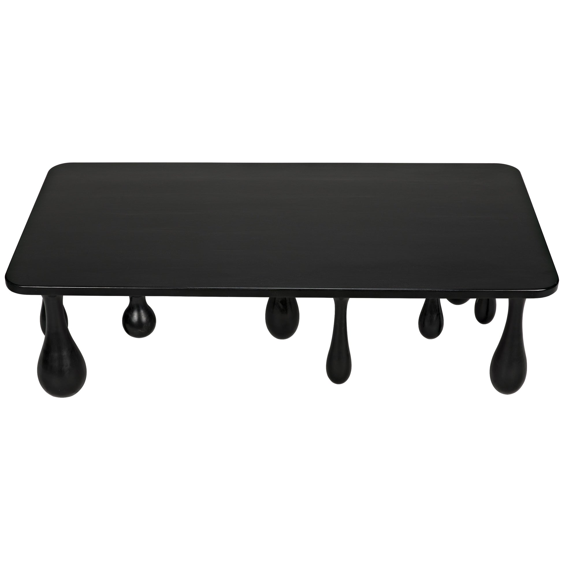 Drop Coffee Table by Noir in hand rubbed black. Made from mahogany in a modern style.