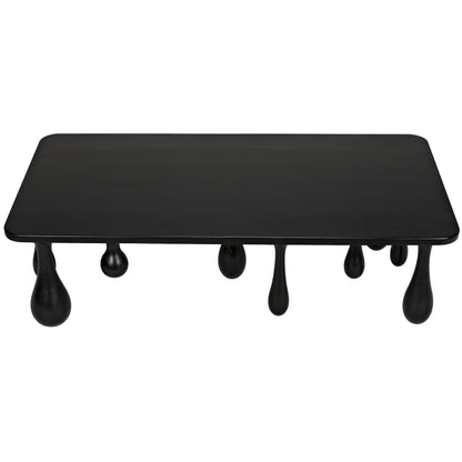 Drop Coffee Table by Noir in hand rubbed black. Made from mahogany in a modern style.