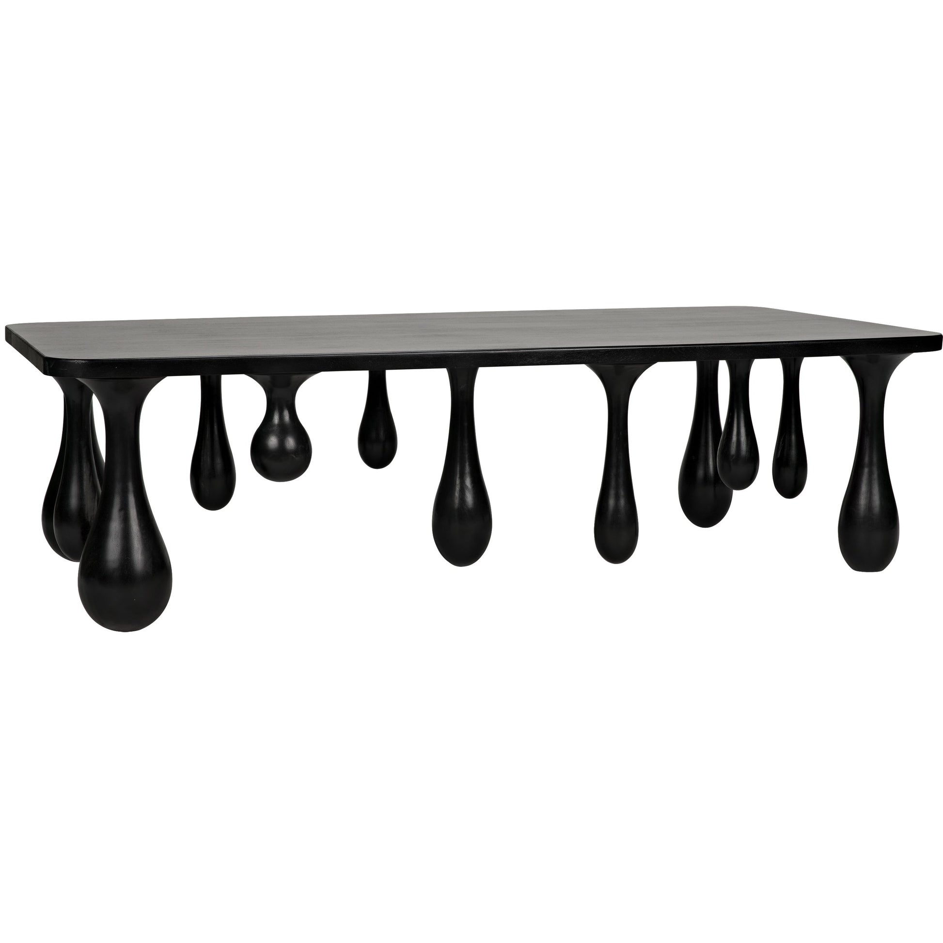 Drop Coffee Table by Noir in hand rubbed black. Made from mahogany in a modern style.