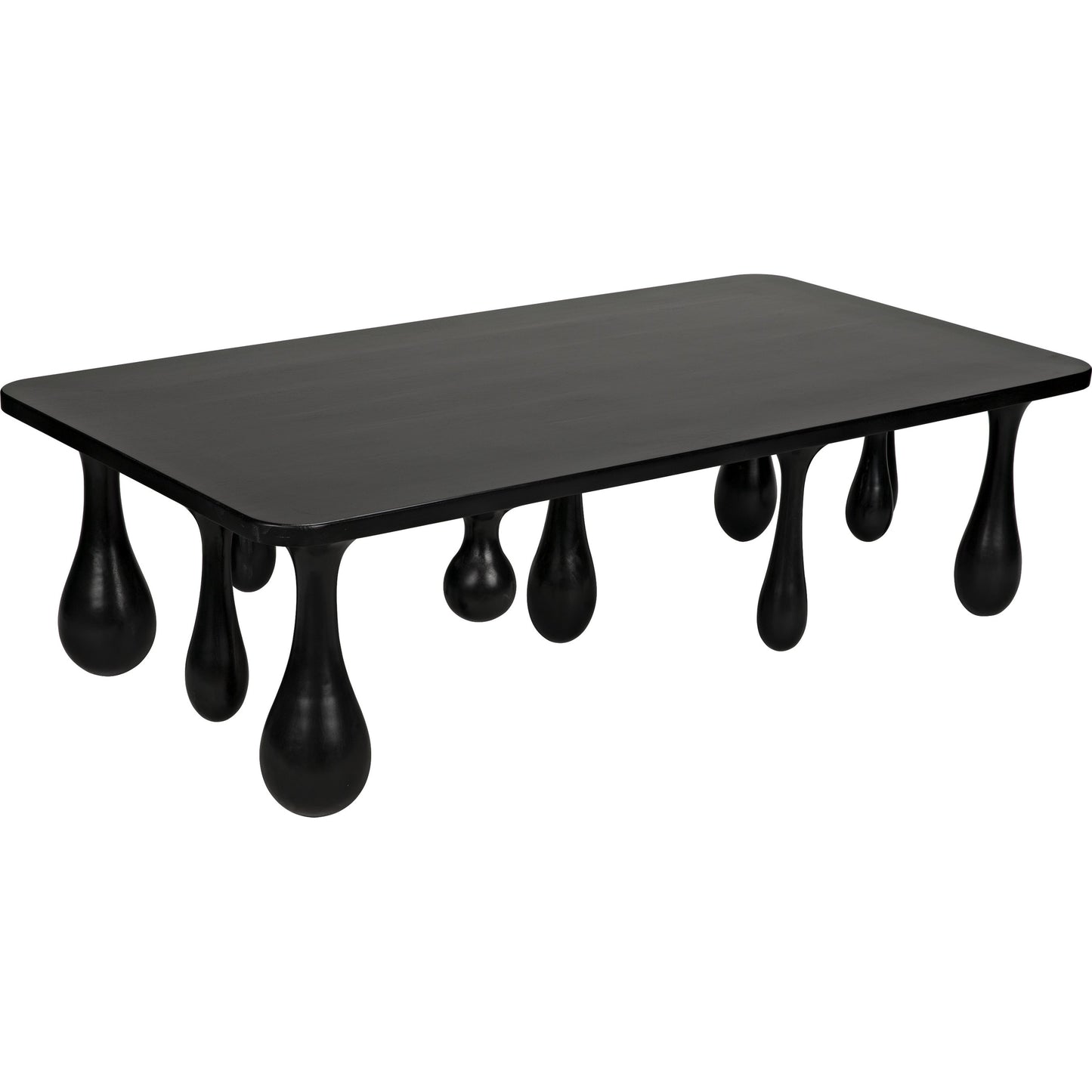 002 SR-834008 | Additional Silo | Drop Coffee Table by Noir in hand rubbed black. Made from mahogany in a modern style.