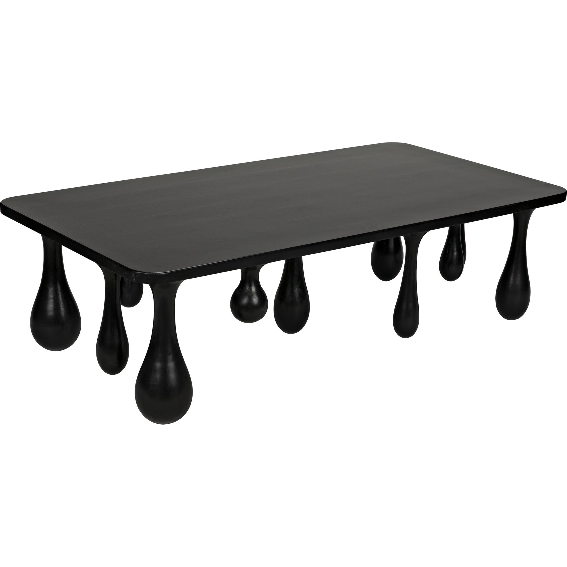 Drop Coffee Table by Noir in hand rubbed black. Made from mahogany in a modern style.