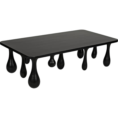 Drop Coffee Table by Noir in hand rubbed black. Made from mahogany in a modern style.