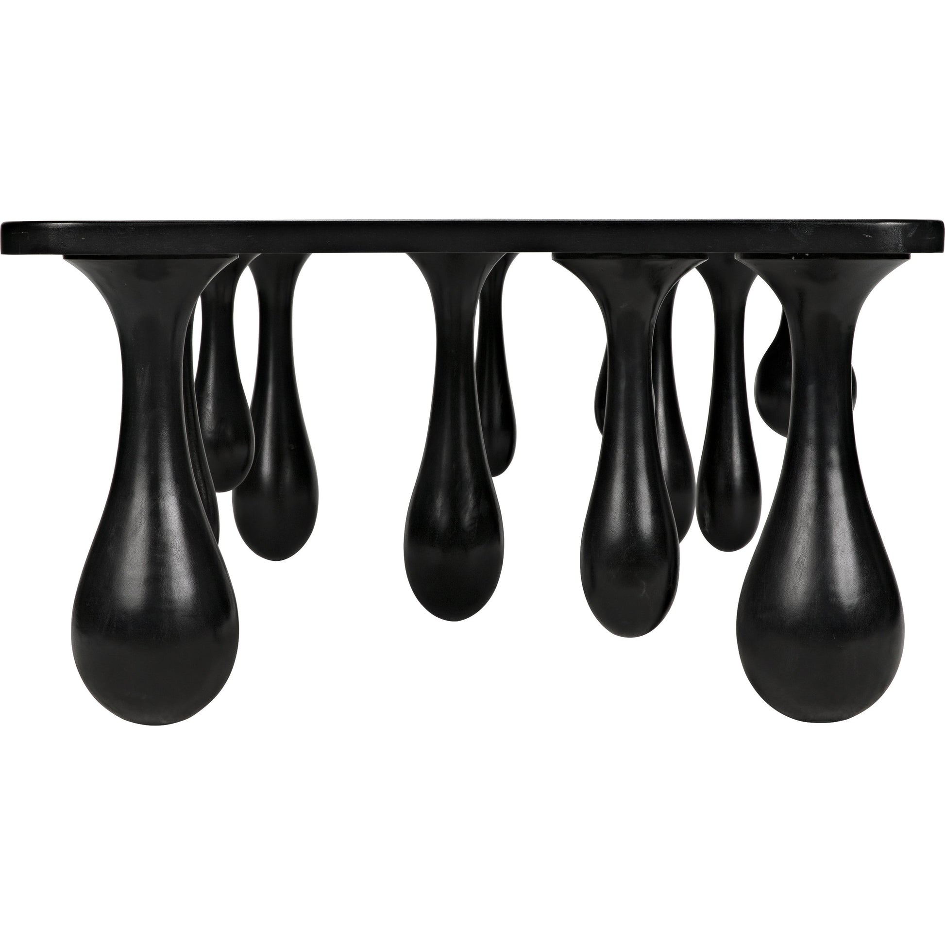 Drop Coffee Table by Noir in hand rubbed black. Made from mahogany in a modern style.