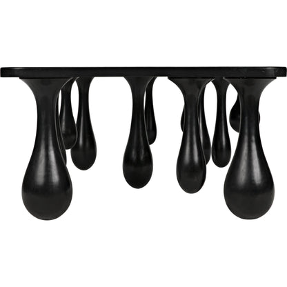 Drop Coffee Table by Noir in hand rubbed black. Made from mahogany in a modern style.