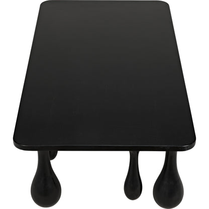 Drop Coffee Table by Noir in hand rubbed black. Made from mahogany in a modern style.