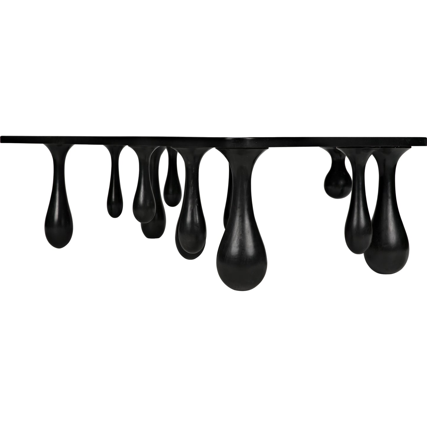 003 SR-834008 | Additional Silo | Drop Coffee Table by Noir in hand rubbed black. Made from mahogany in a modern style.