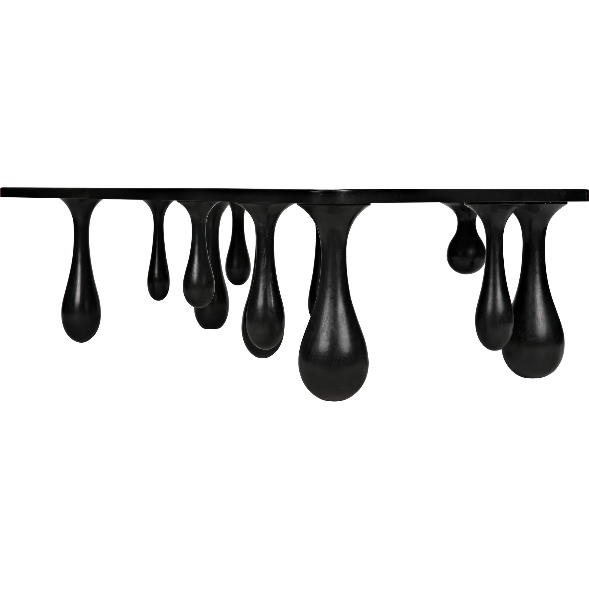 Drop Coffee Table by Noir in hand rubbed black. Made from mahogany in a modern style.