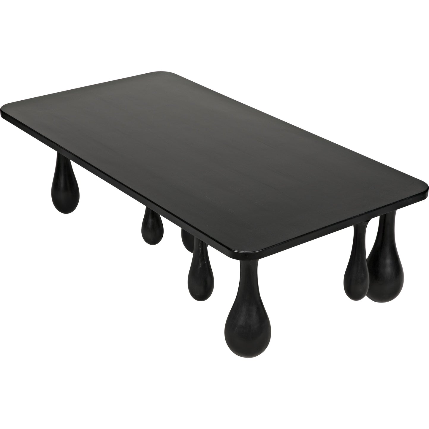 002 SR-834008 | Additional Silo | Drop Coffee Table by Noir in hand rubbed black. Made from mahogany in a modern style.