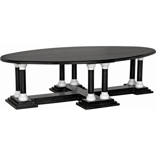 Desoto Coffee Table by Noir in hand rubbed black. Made from mahogany in a modern style.