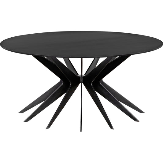 Spider Coffee Table by Noir in matte black. Made from industrial steel in a modern style.