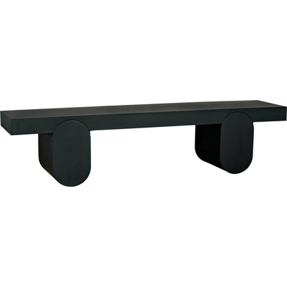 Evora Coffee Table by Noir in matte black. Made from industrial steel in a modern style.