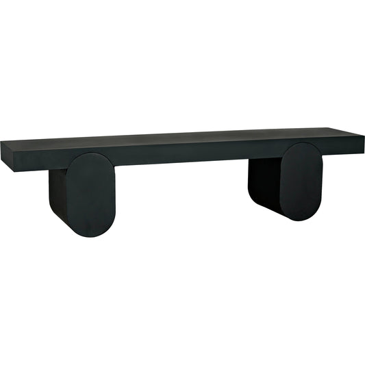 Evora Coffee Table by Noir in matte black. Made from industrial steel in a modern style.