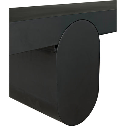 Evora Coffee Table by Noir in matte black. Made from industrial steel in a modern style.