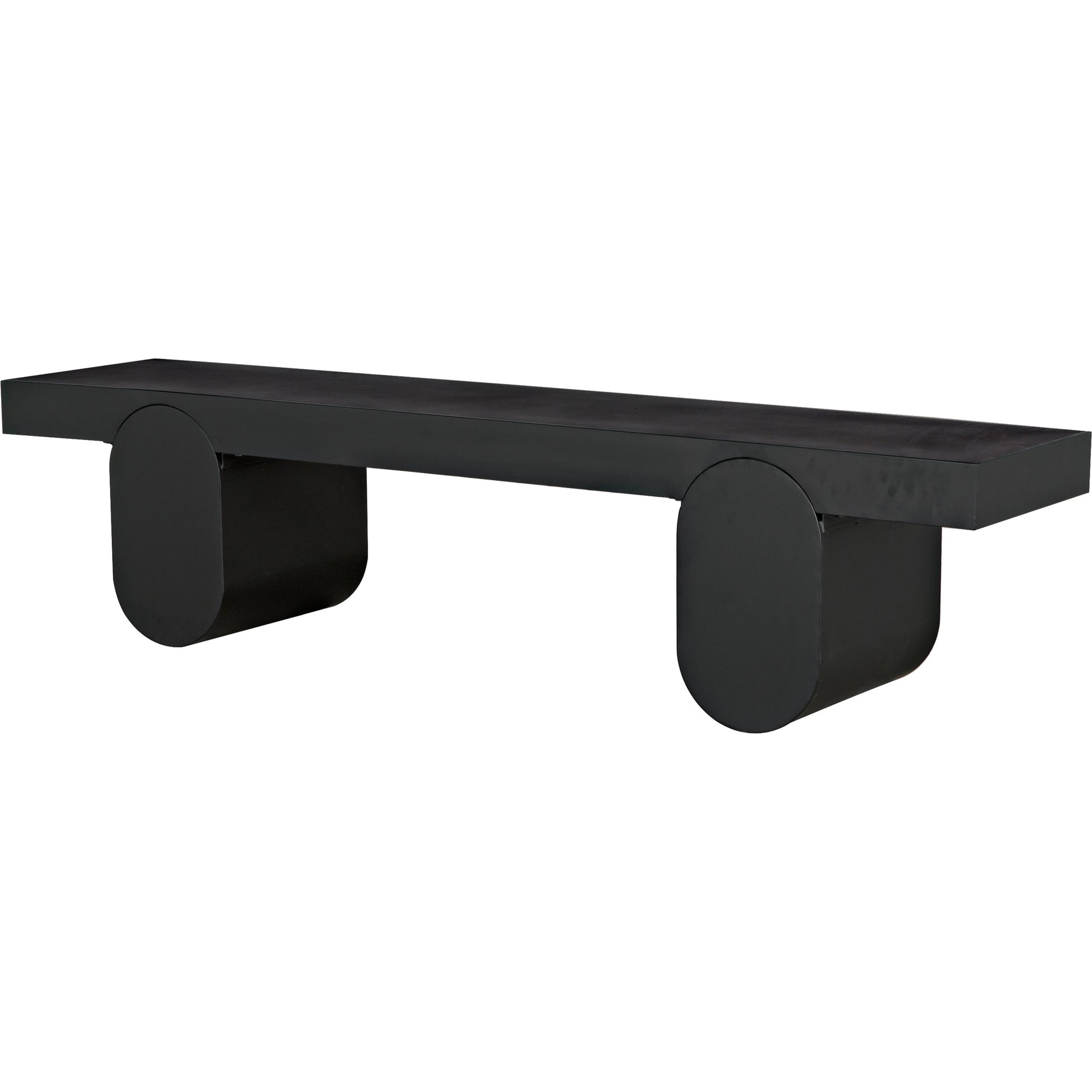 Evora Coffee Table by Noir in matte black. Made from industrial steel in a modern style.