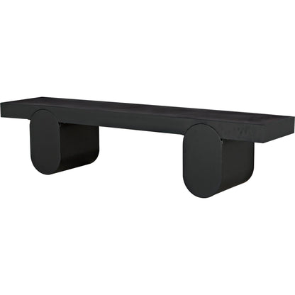 Evora Coffee Table by Noir in matte black. Made from industrial steel in a modern style.