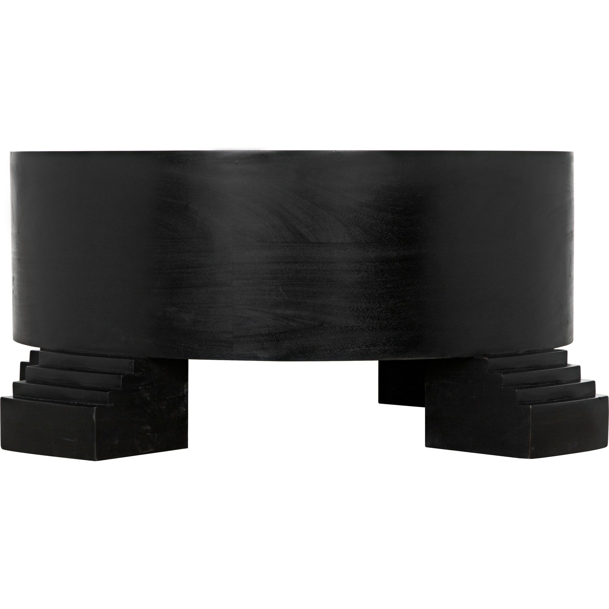 Tambour Coffee Table by Noir in hand rubbed black. Made from mahogany and veneer top in a modern style.