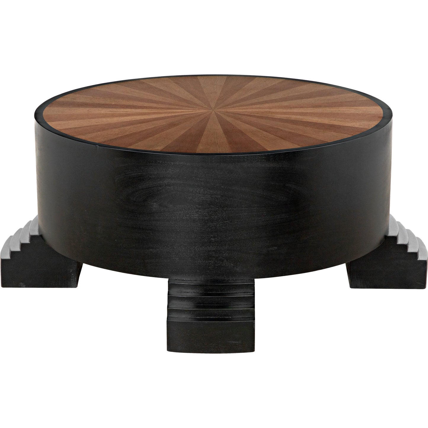 001 SI-1957036 | Additional Silo | Tambour Coffee Table by Noir in hand rubbed black. Made from mahogany and veneer top in a modern style.