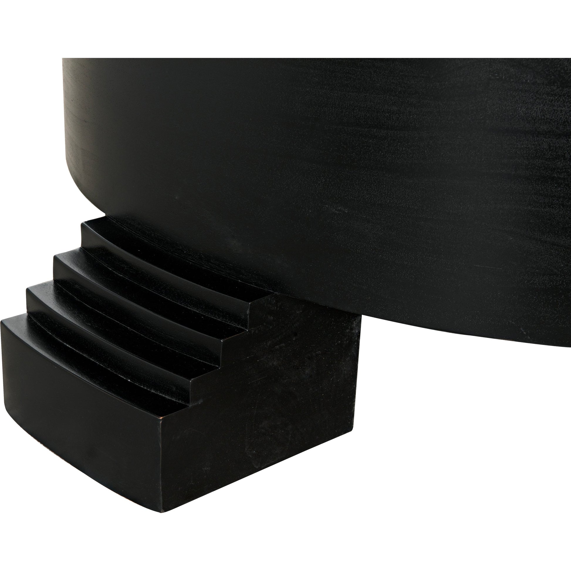 Tambour Coffee Table by Noir in hand rubbed black. Made from mahogany and veneer top in a modern style.