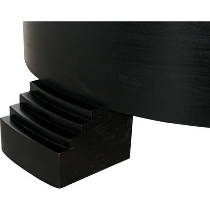 Tambour Coffee Table by Noir in hand rubbed black. Made from mahogany and veneer top in a modern style.