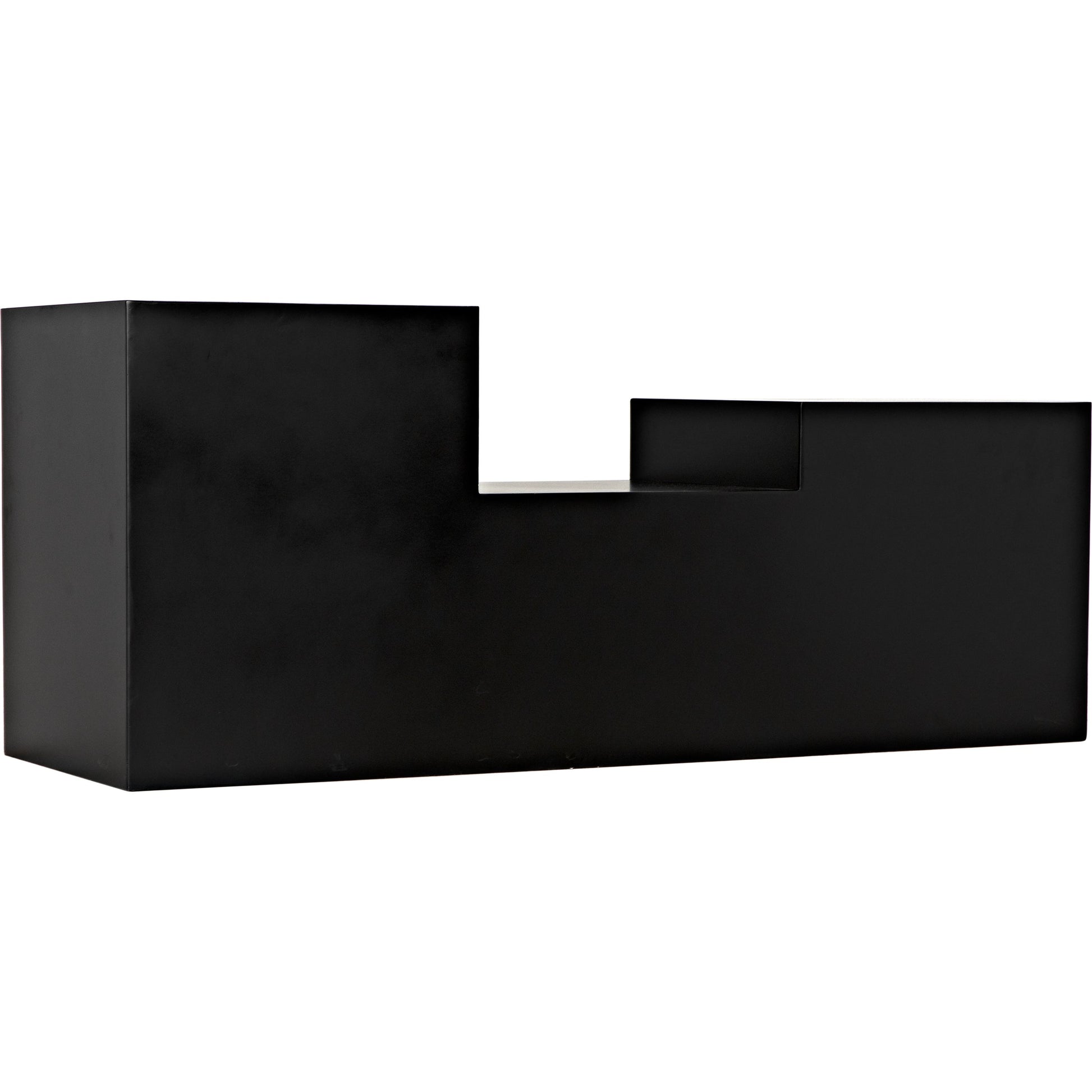 Stein Coffee Table by Noir in matte black. Made from industrial steel in a modern style.