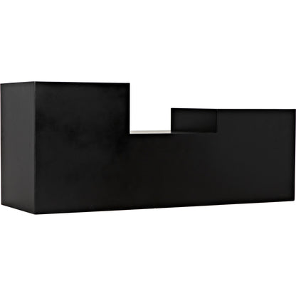 Stein Coffee Table by Noir in matte black. Made from industrial steel in a modern style.