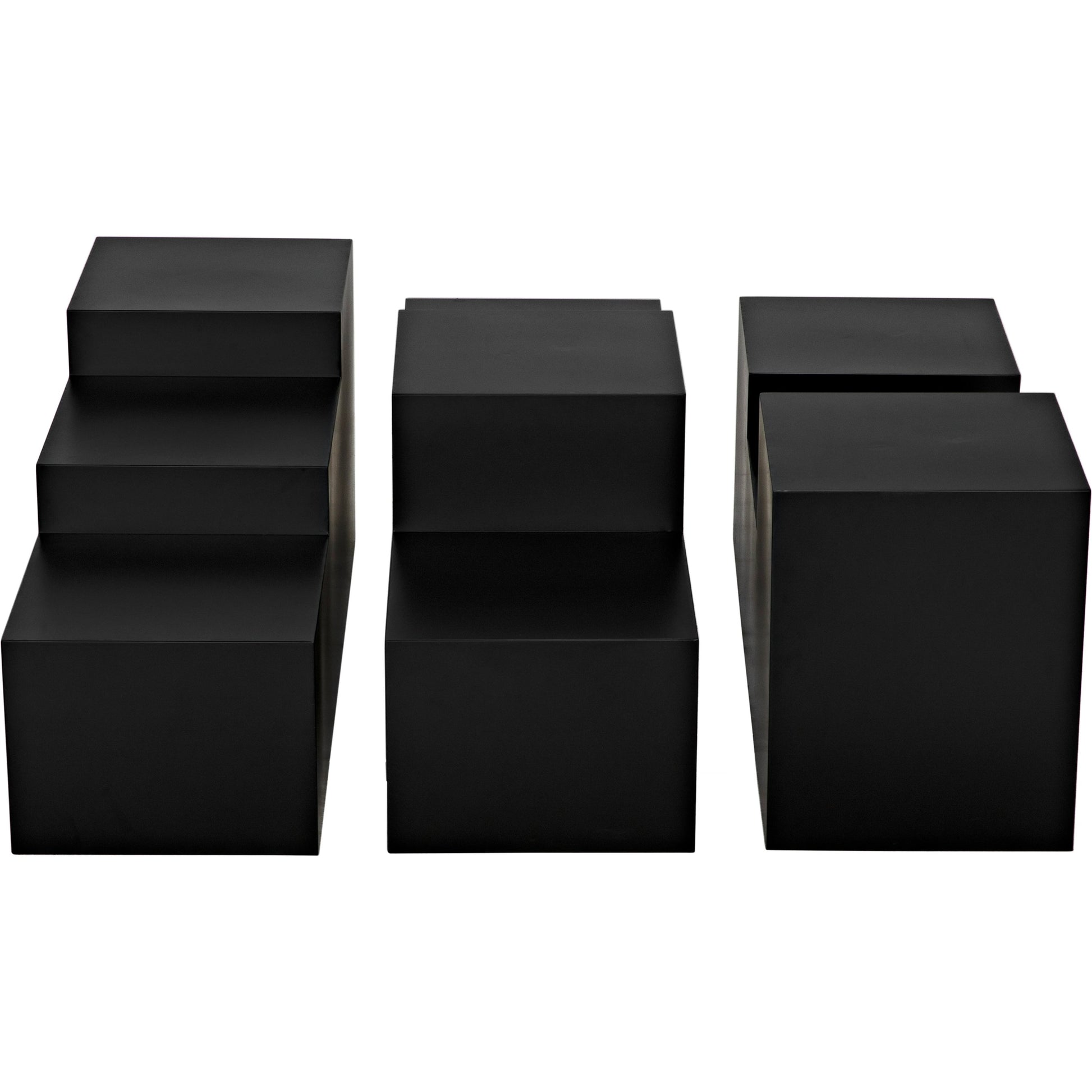 Stein Coffee Table by Noir in matte black. Made from industrial steel in a modern style.