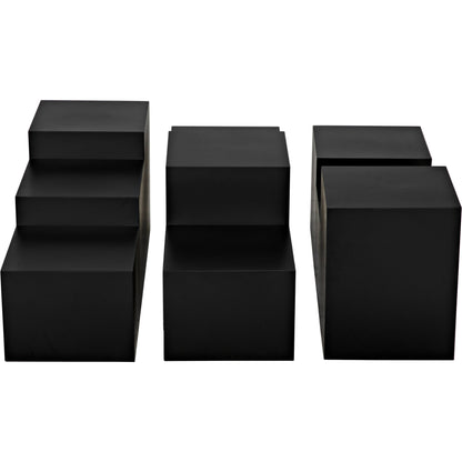 Stein Coffee Table by Noir in matte black. Made from industrial steel in a modern style.