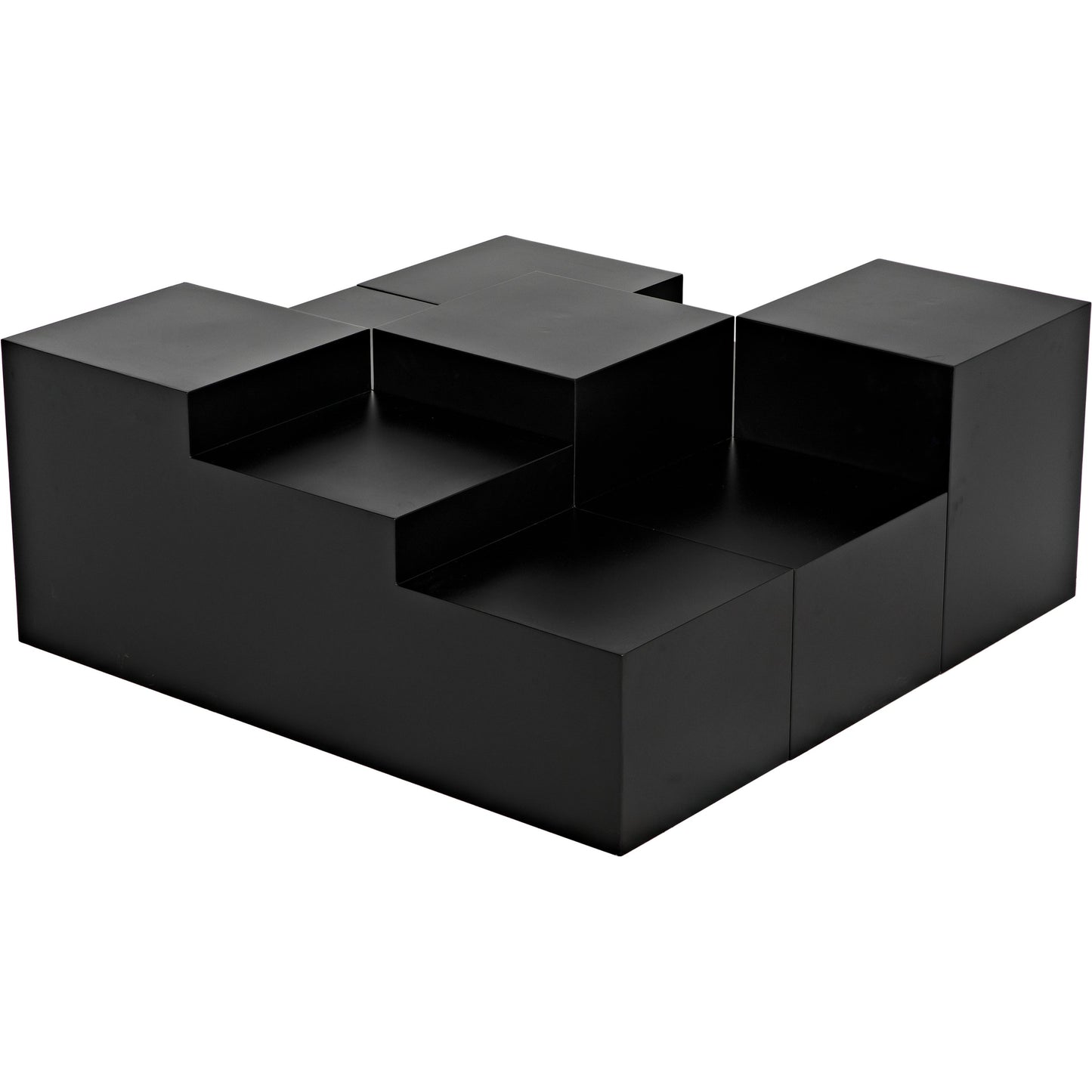 002 SI-1957027 | Additional Silo | Stein Coffee Table by Noir in matte black. Made from industrial steel in a modern style.