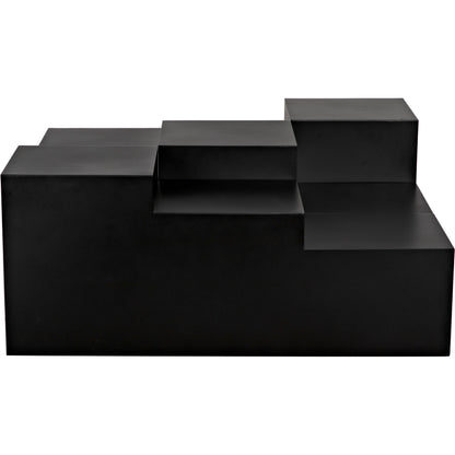 Stein Coffee Table by Noir in matte black. Made from industrial steel in a modern style.
