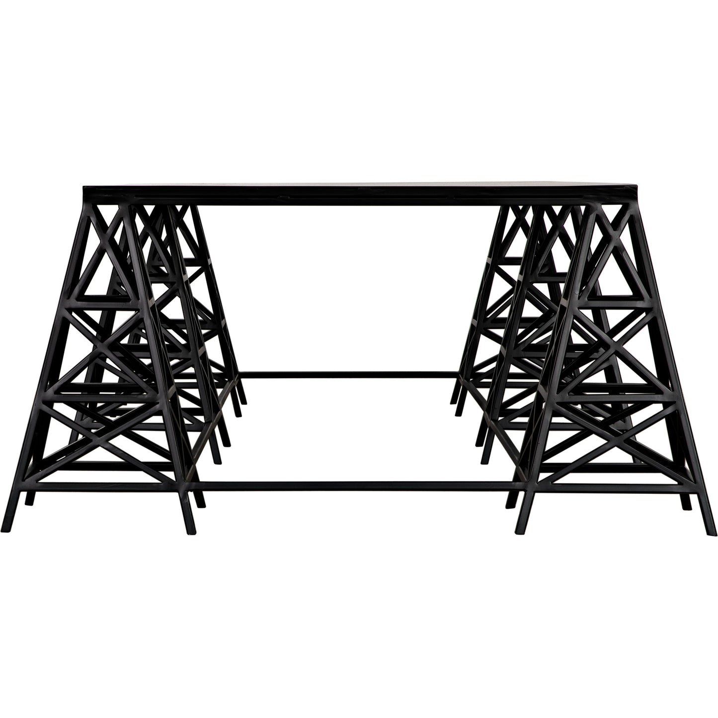 010 SI-1956819 | Additional Silo | Brixton Coffee Table by Noir in matte black. Made from industrial steel in a modern style.