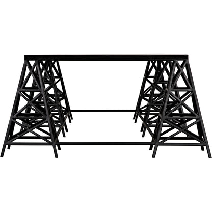 Brixton Coffee Table by Noir in matte black. Made from industrial steel in a modern style.