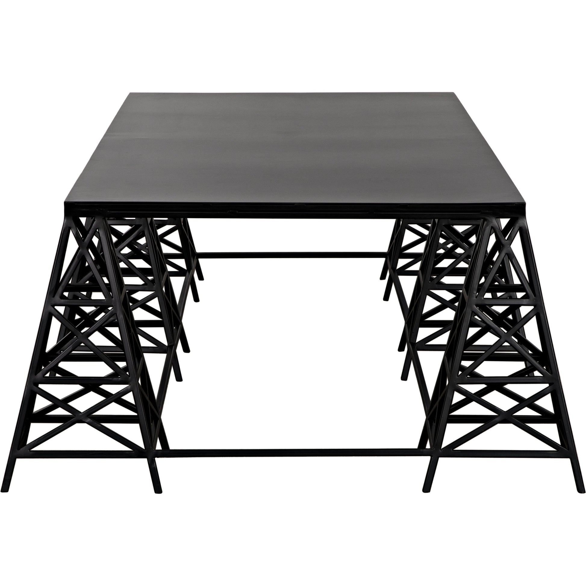Brixton Coffee Table by Noir in matte black. Made from industrial steel in a modern style.