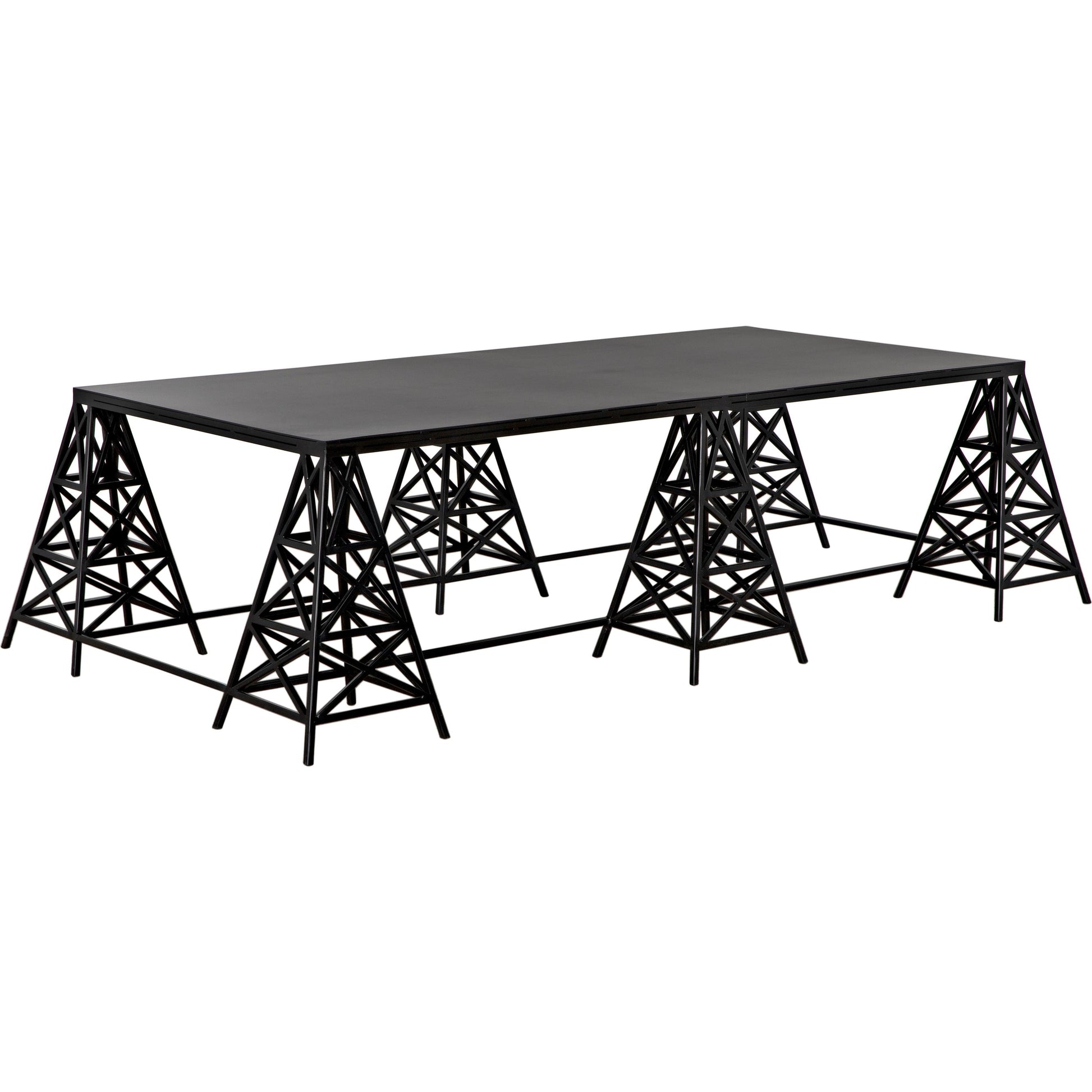 Brixton Coffee Table by Noir in matte black. Made from industrial steel in a modern style.