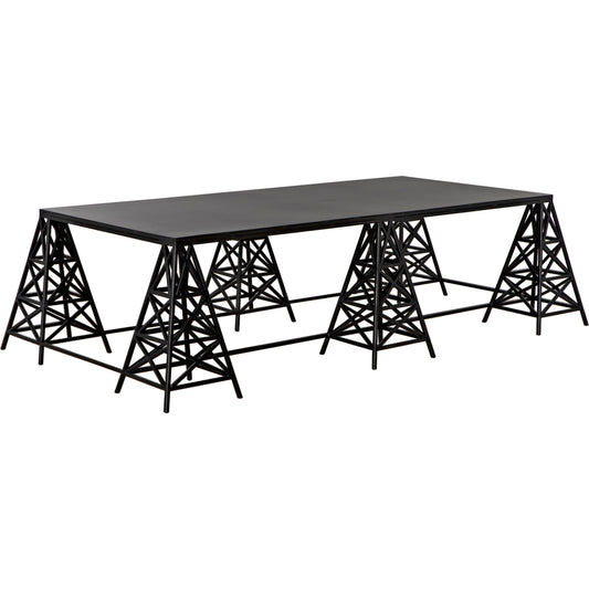 Brixton Coffee Table by Noir in matte black. Made from industrial steel in a modern style.