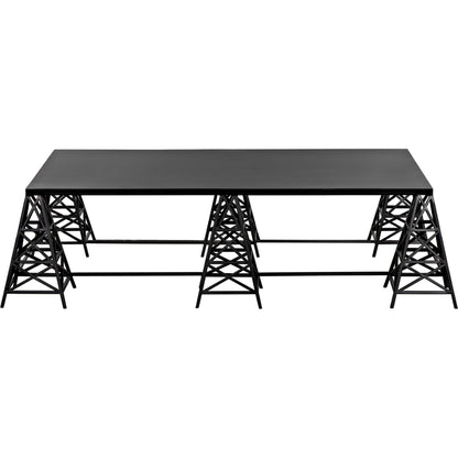 Brixton Coffee Table by Noir in matte black. Made from industrial steel in a modern style.