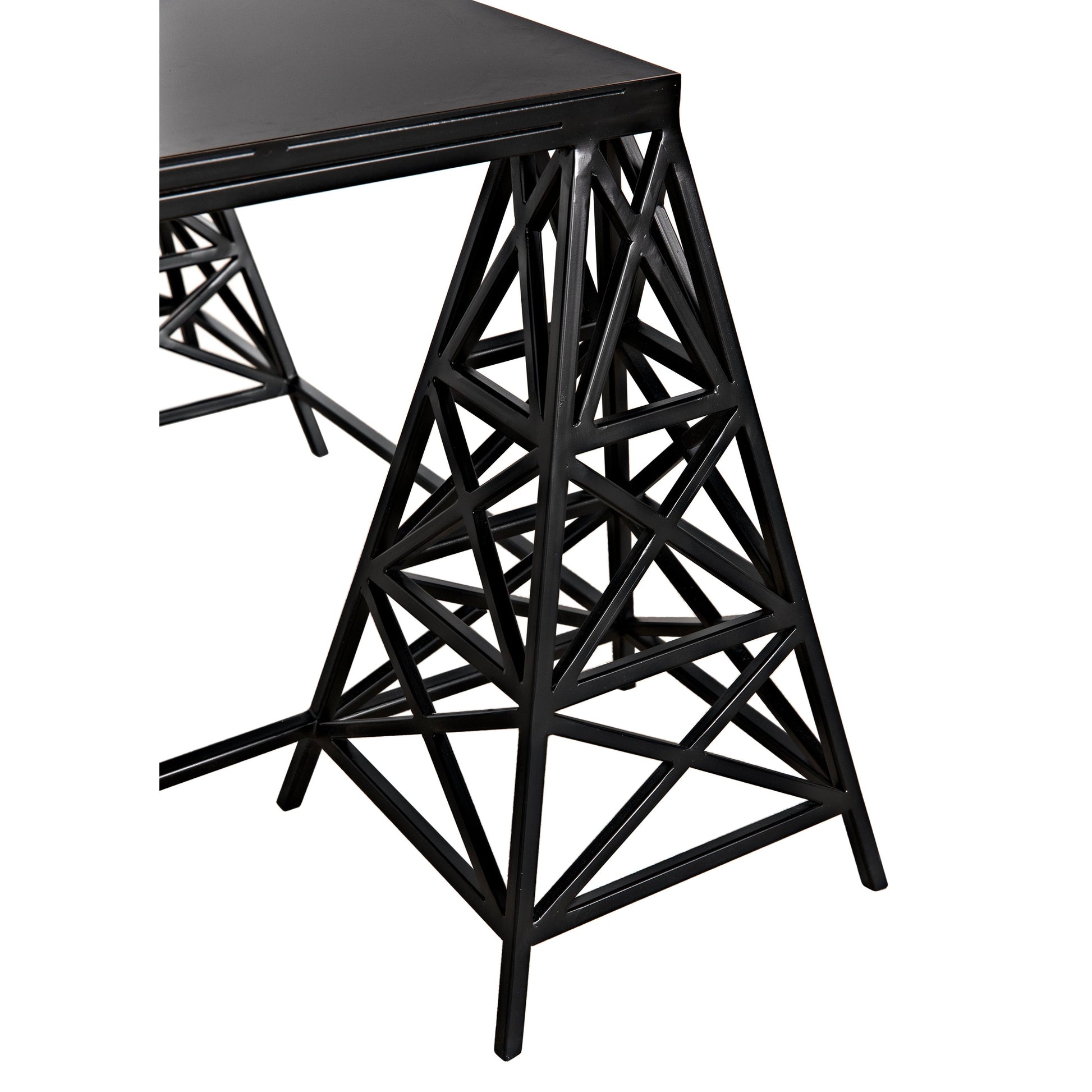 Brixton Coffee Table by Noir in matte black. Made from industrial steel in a modern style.