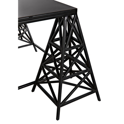Brixton Coffee Table by Noir in matte black. Made from industrial steel in a modern style.