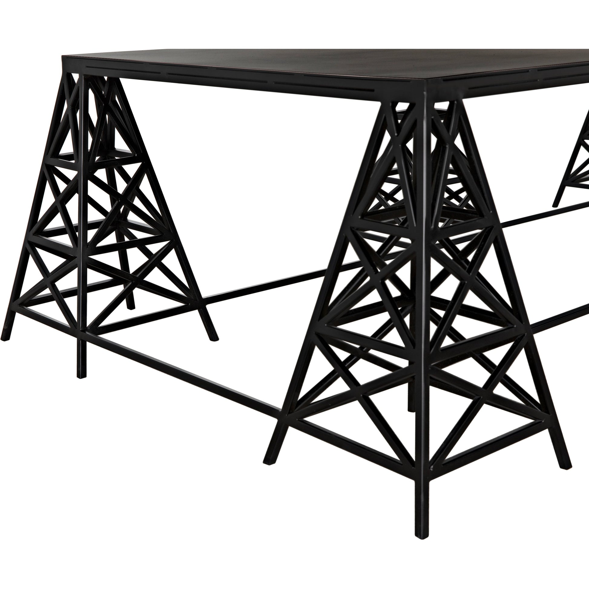 Brixton Coffee Table by Noir in matte black. Made from industrial steel in a modern style.