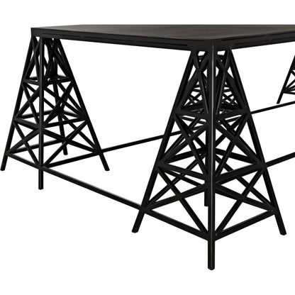 Brixton Coffee Table by Noir in matte black. Made from industrial steel in a modern style.