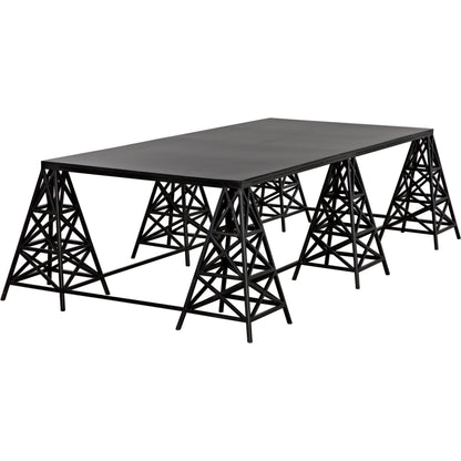 Brixton Coffee Table by Noir in matte black. Made from industrial steel in a modern style.