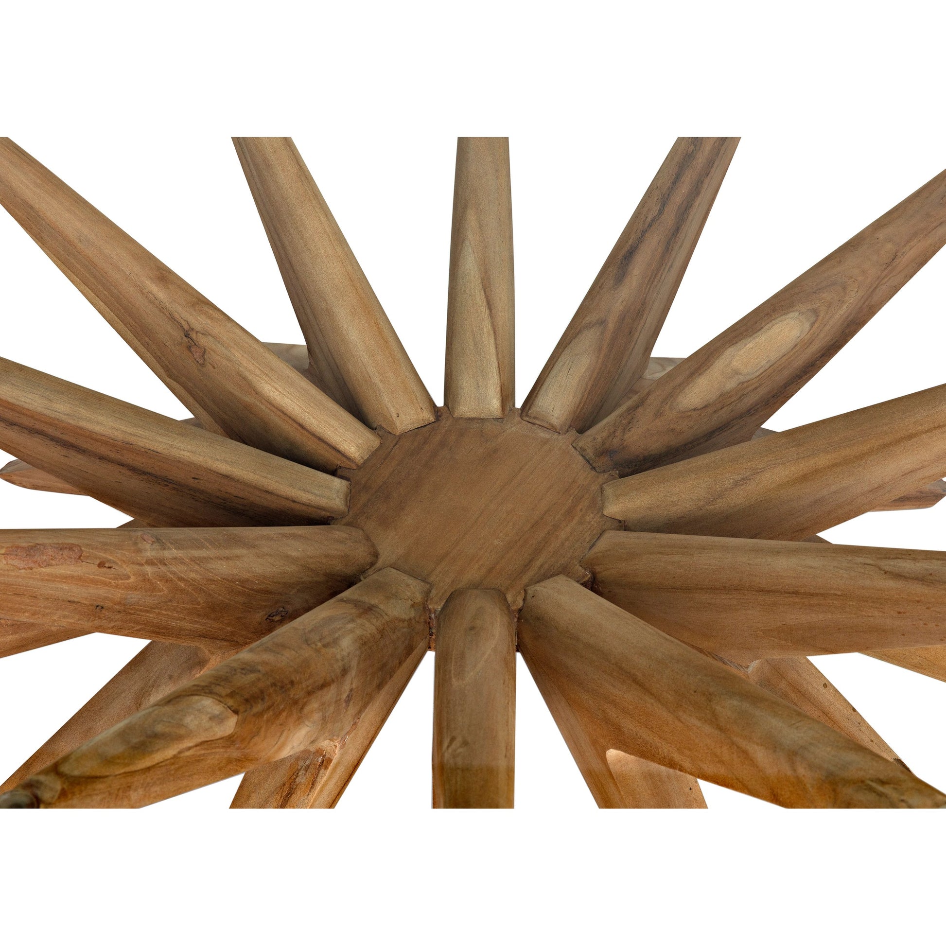 Waldo Coffee Table by Noir in clear coat flat teak. Made from teak and glass in a modern style.