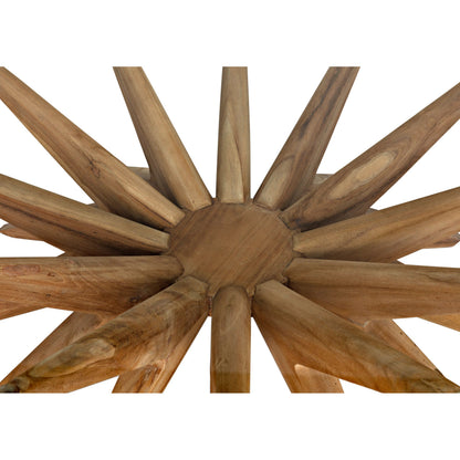 Waldo Coffee Table by Noir in clear coat flat teak. Made from teak and glass in a modern style.