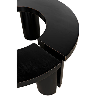 Pluto Coffee Table by Noir in hand rubbed black. Made from mahogany in a modern style.